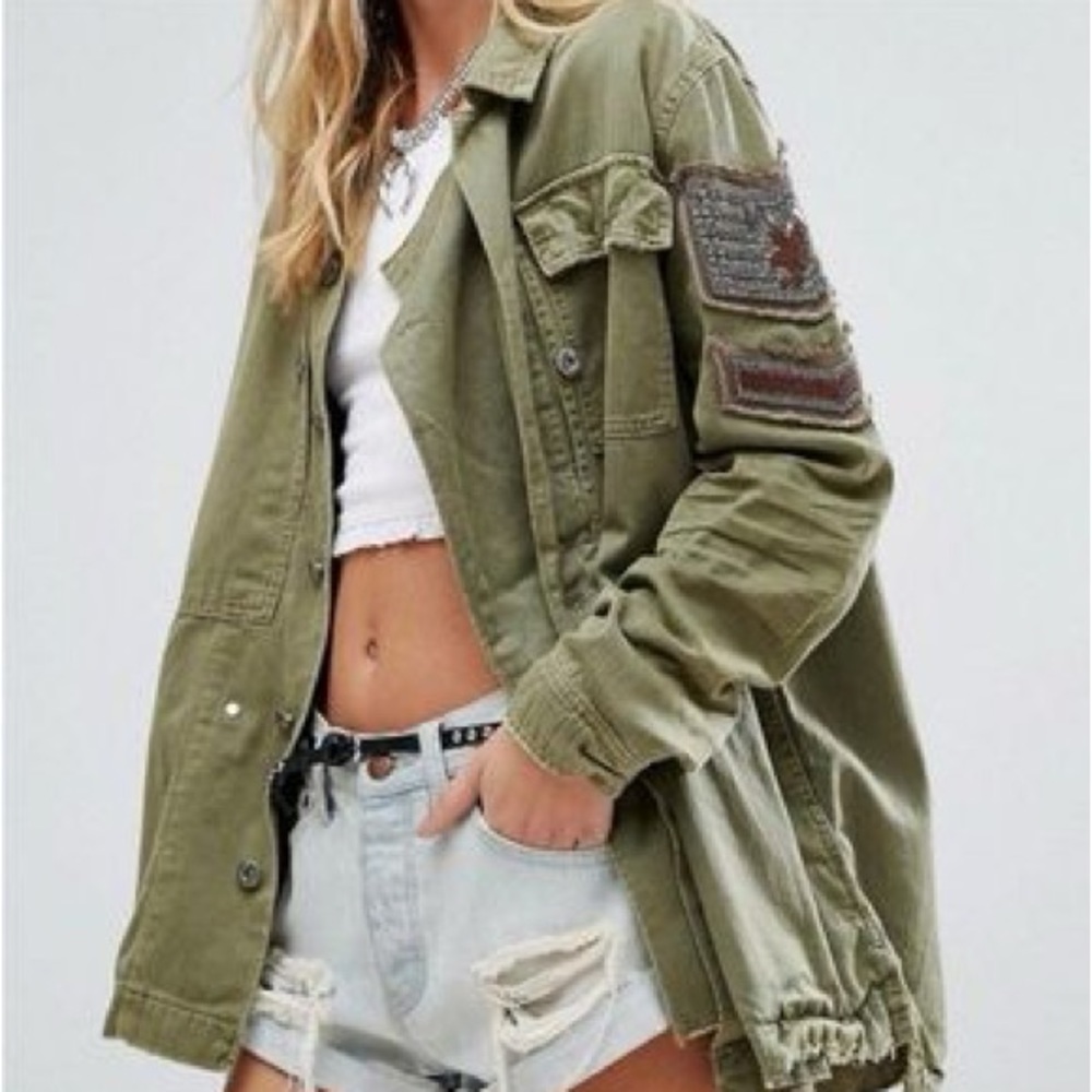 Free People Military Jacket Size Small